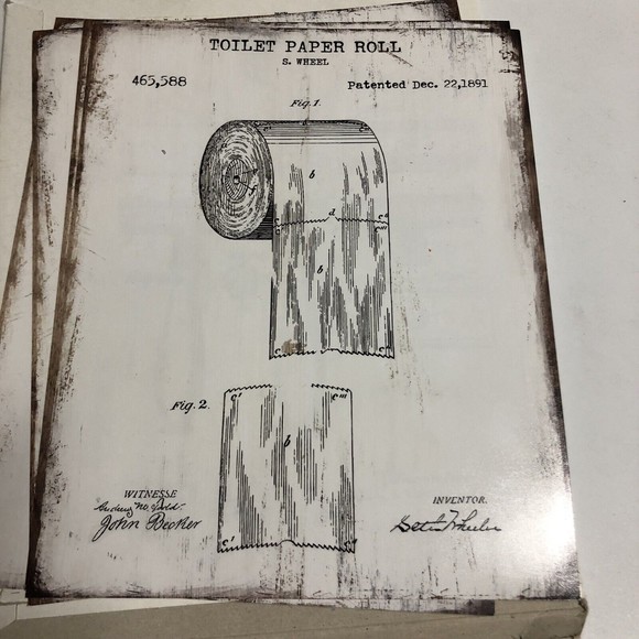 4 Lot Vintage Bathroom Wall Decor 8x10 Prints Toilet Razor Duck Patent Art Photo - Picture 5 of 7